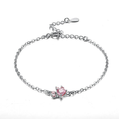 Rose Gold Paw Jewelry Set β 4 Pieces with Zirconia Heart (Ring, Necklace, Earrings, Bracelet)