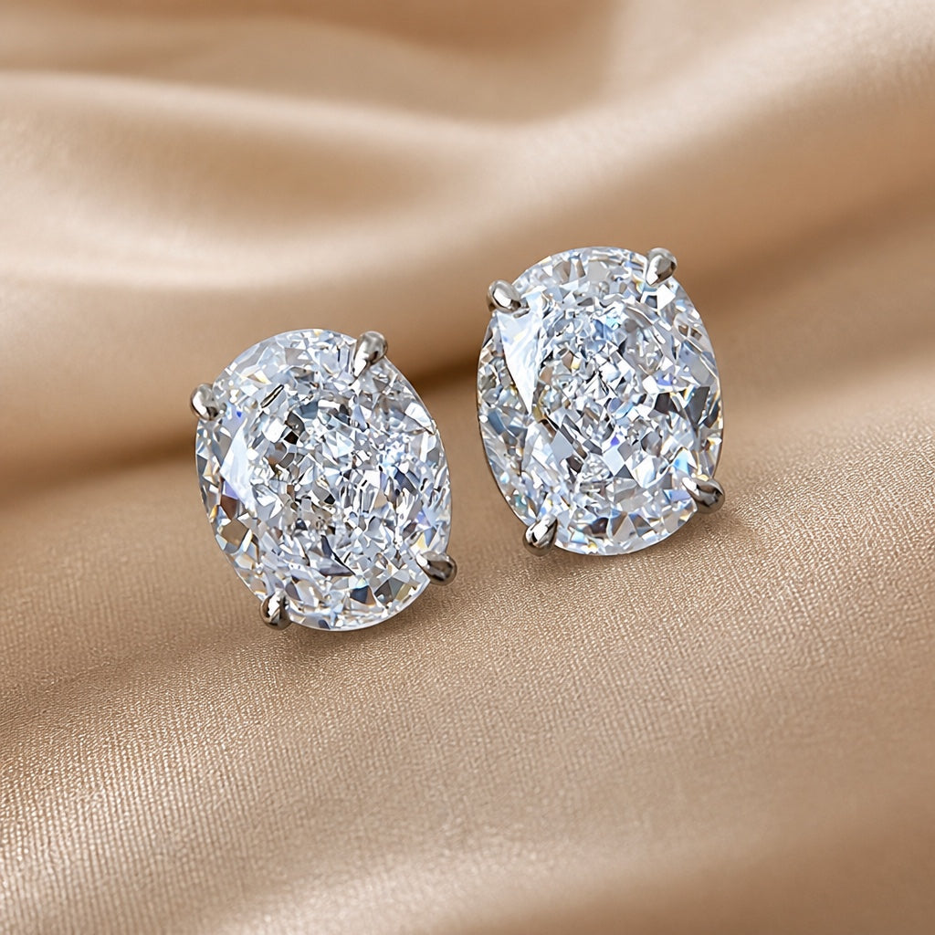 Eternal White Gold Earrings with Zirconia