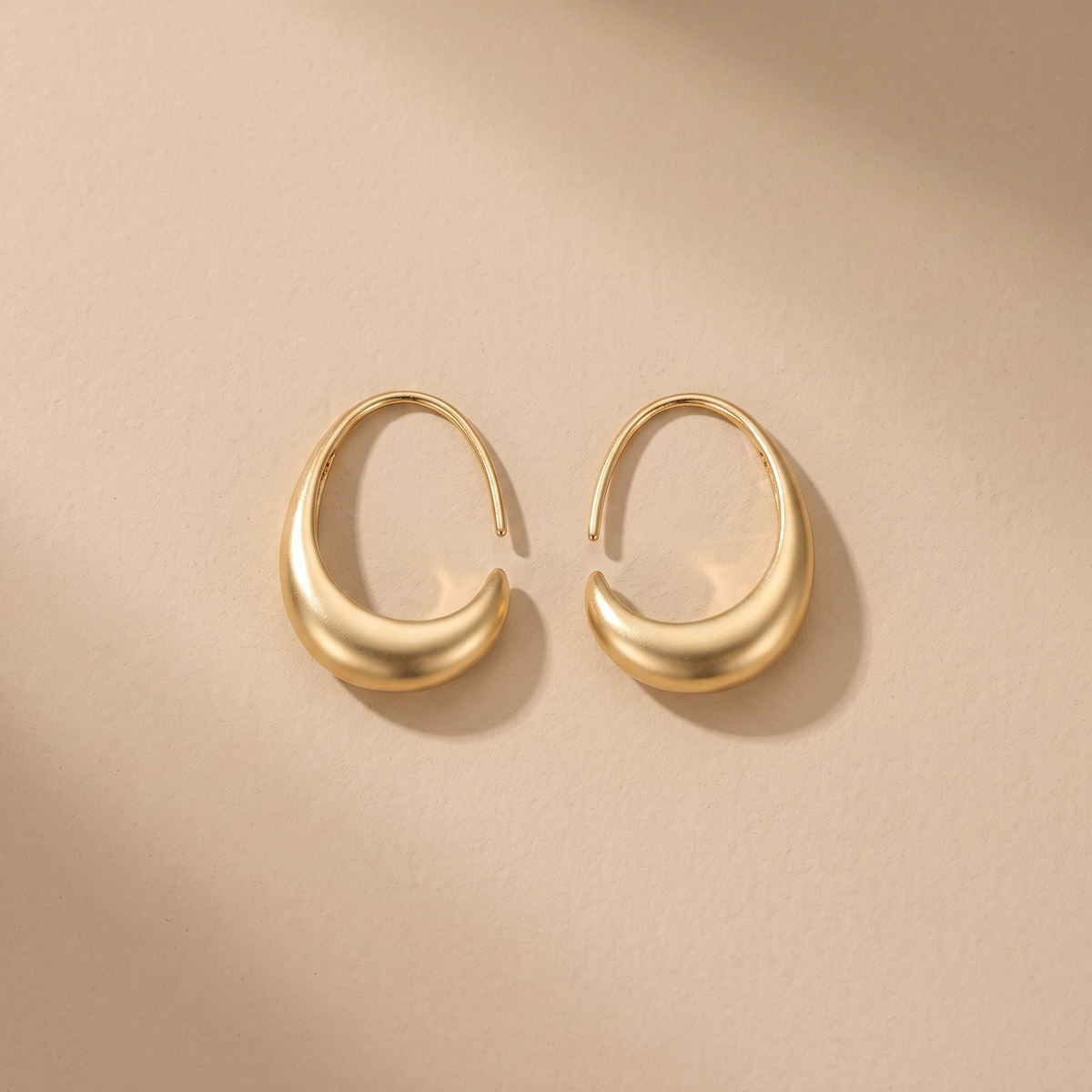 Oval Hoop Gold and Silver Earrings