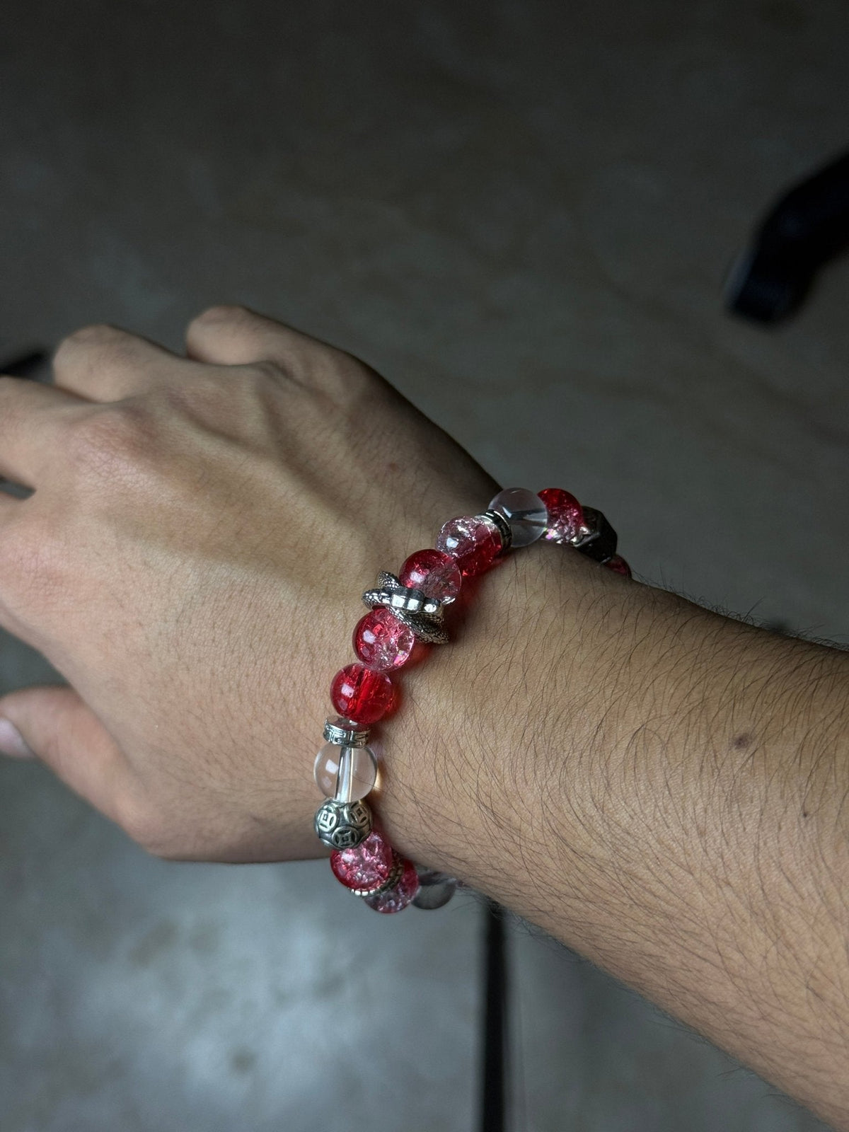 Crimson Bead Bracelet