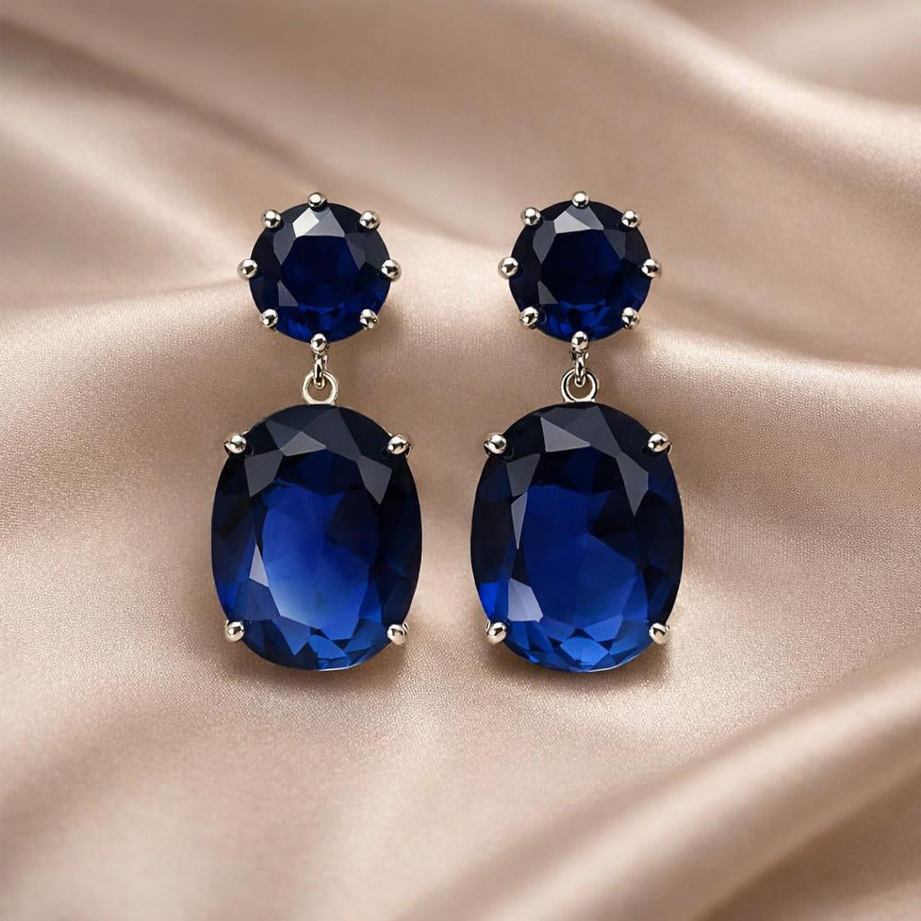 White gold earrings with a magnificent zirconia
