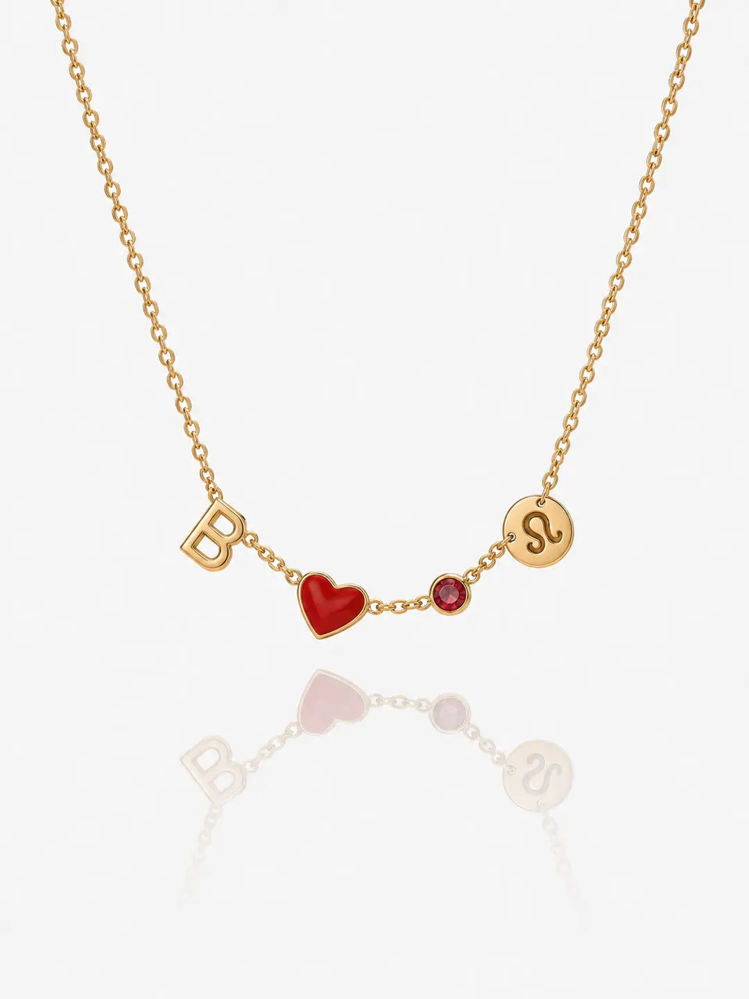 PERSONALIZED HEART CHARM NECKLACE