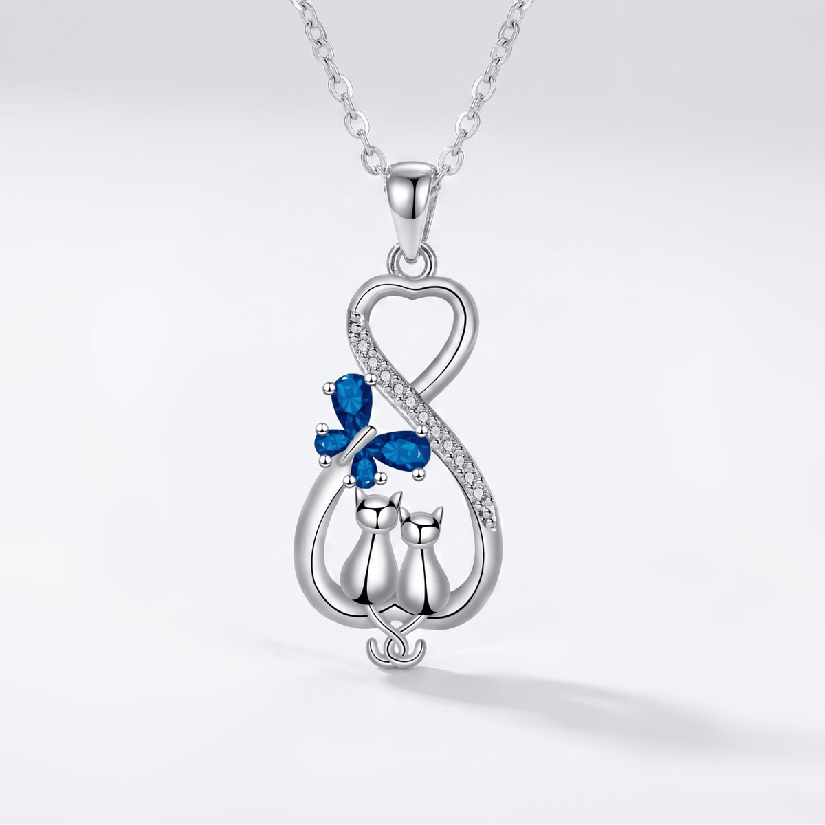 Sapphire Cat Necklace