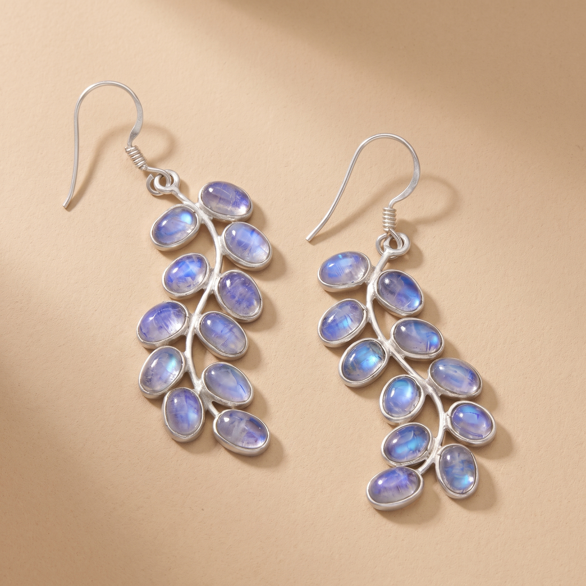 Moonstone Purple Elegant Earrings