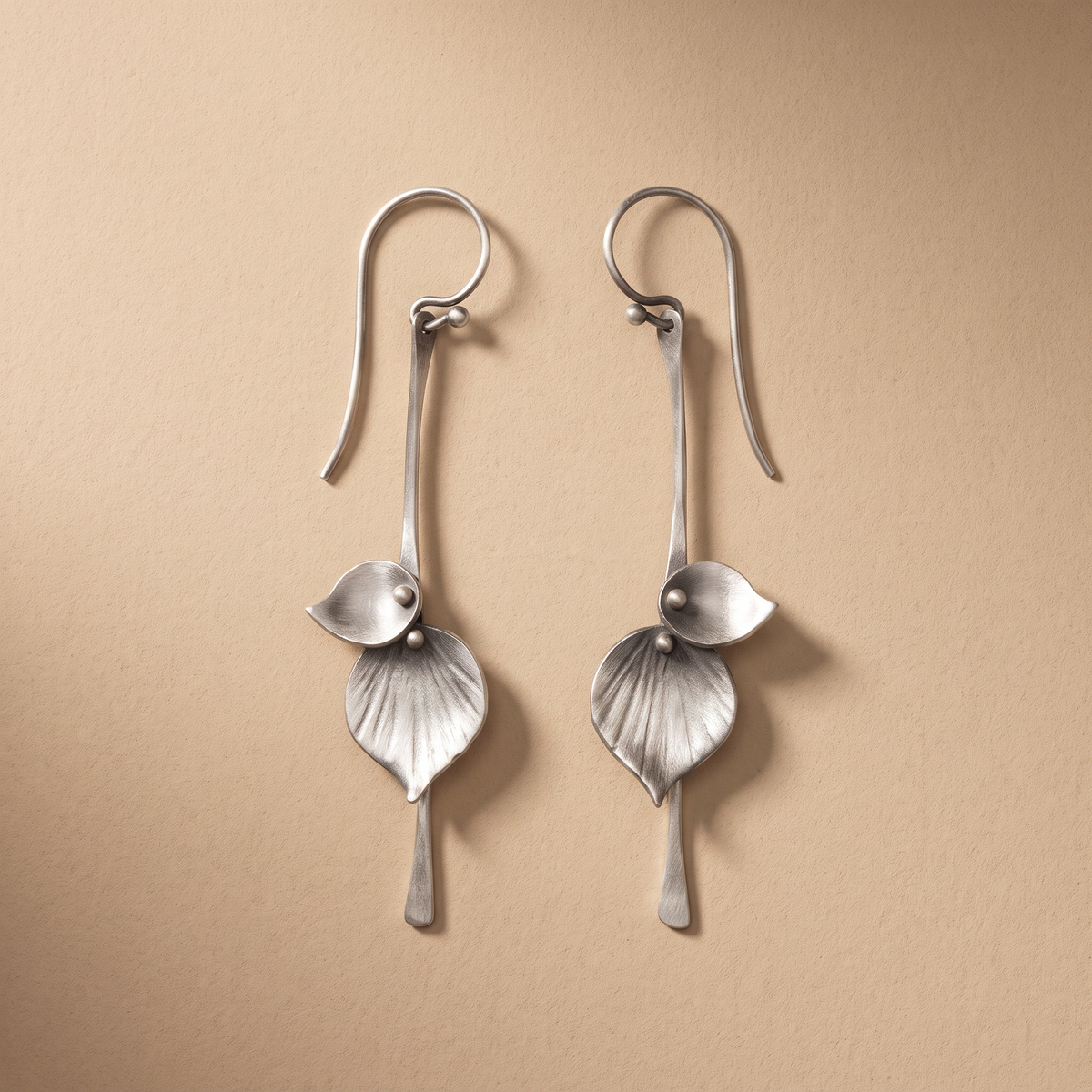 Silver Leaf Vintage Earrings