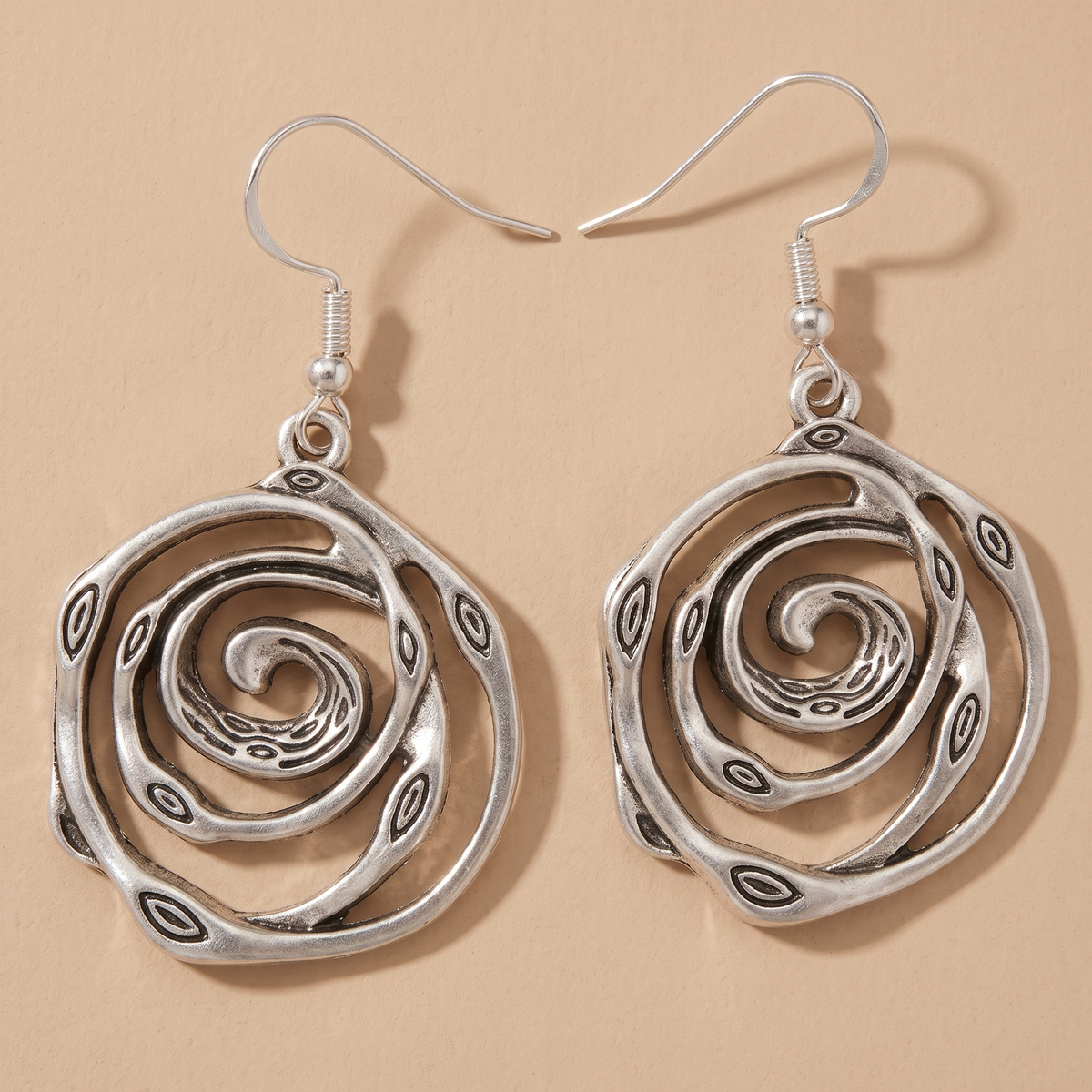 Vintage Silver Maze Earrings