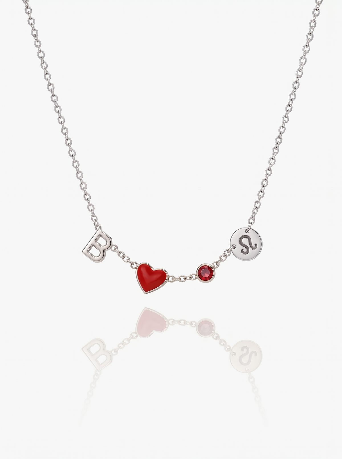 PERSONALIZED HEART CHARM NECKLACE
